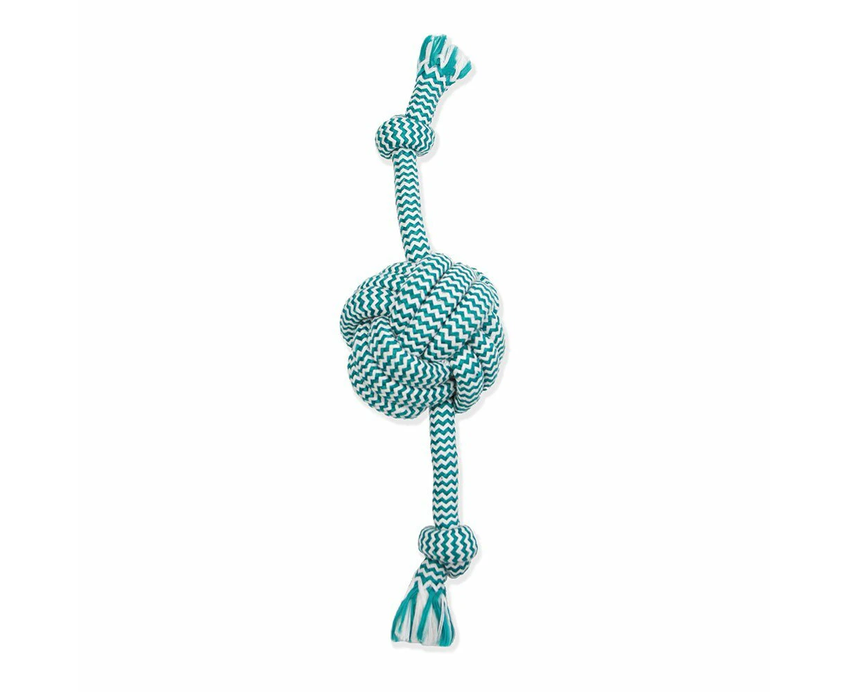 Mammoth Flossy Chews Extra Fresh Monkey Fist Ball Dog Toy w/ Rope Ends Small