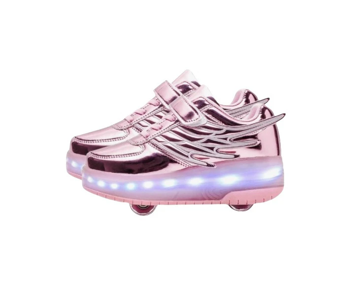 JOSHBERG-CD03 Kids Roller Shoes Boy Girl Sneakers with Wheels Become Sport Sneaker with Led for Christmas Birthday Children Show Gift