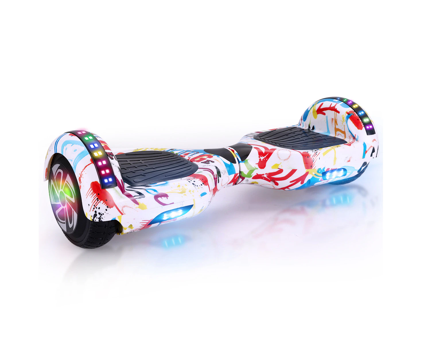 RIDEO 6.5 inch Hoverboard Joy Series XT65 Self Balance Electric Scooter LED Kids Gift  White Graffiti