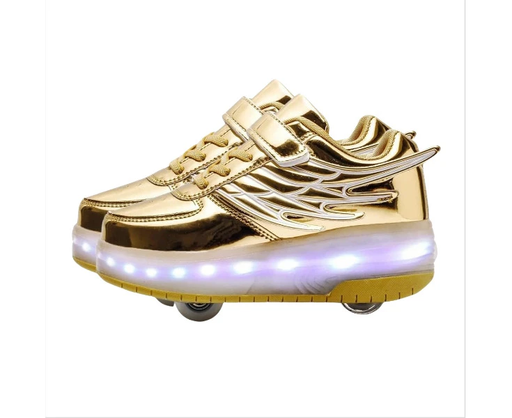 JOSHBERG-CD03 Kids Roller Shoes Boy Girl Sneakers with Wheels Become Sport Sneaker with Led for Christmas Birthday Children Show Gift