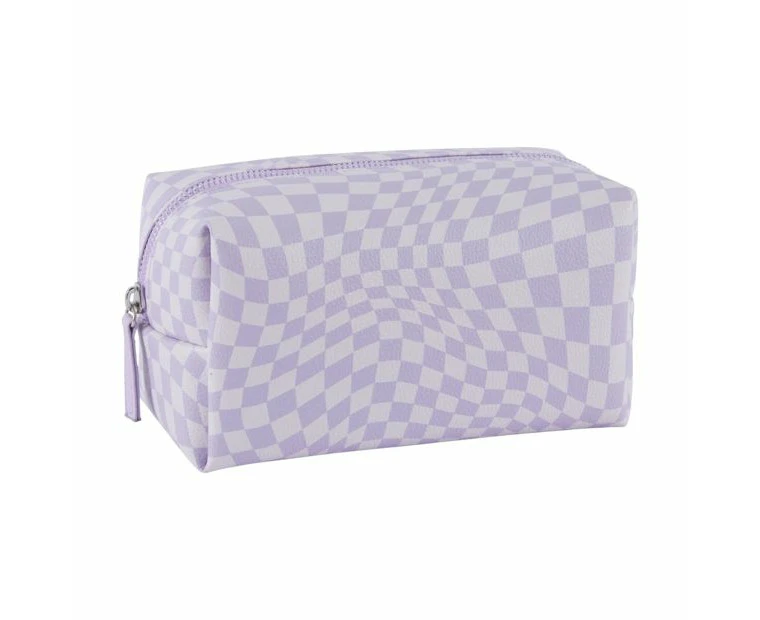 Makeup Bag, Small, Wave Check - OXX Cosmetics