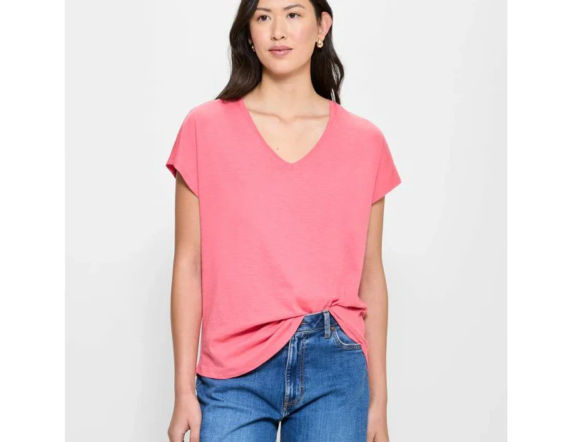 Target Australian Cotton V-Neck Slub T-Shirt