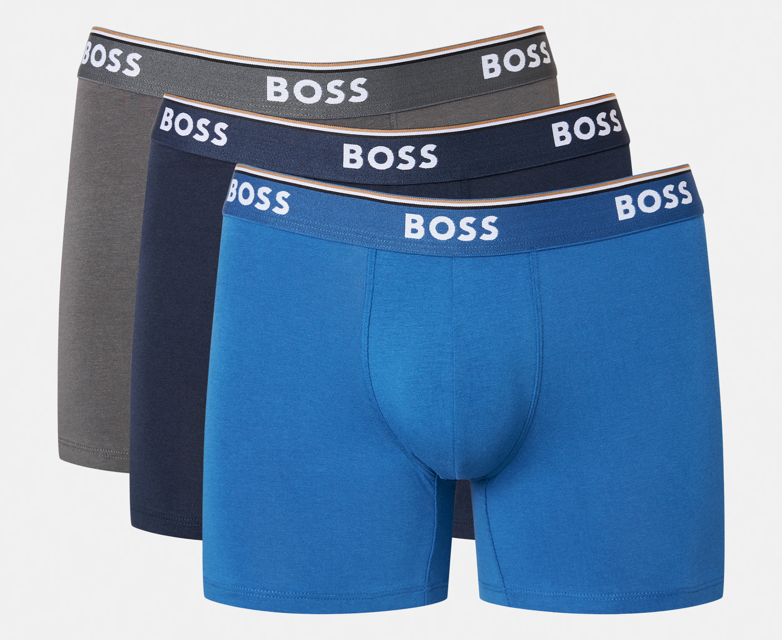 Hugo Boss Men's Power Boxer Briefs 3-Pack - Dark Grey/Blue/Navy