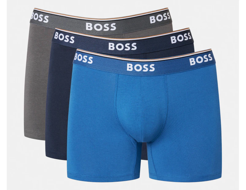 Hugo Boss Men's Power Boxer Briefs 3-Pack - Dark Grey/Blue/Navy