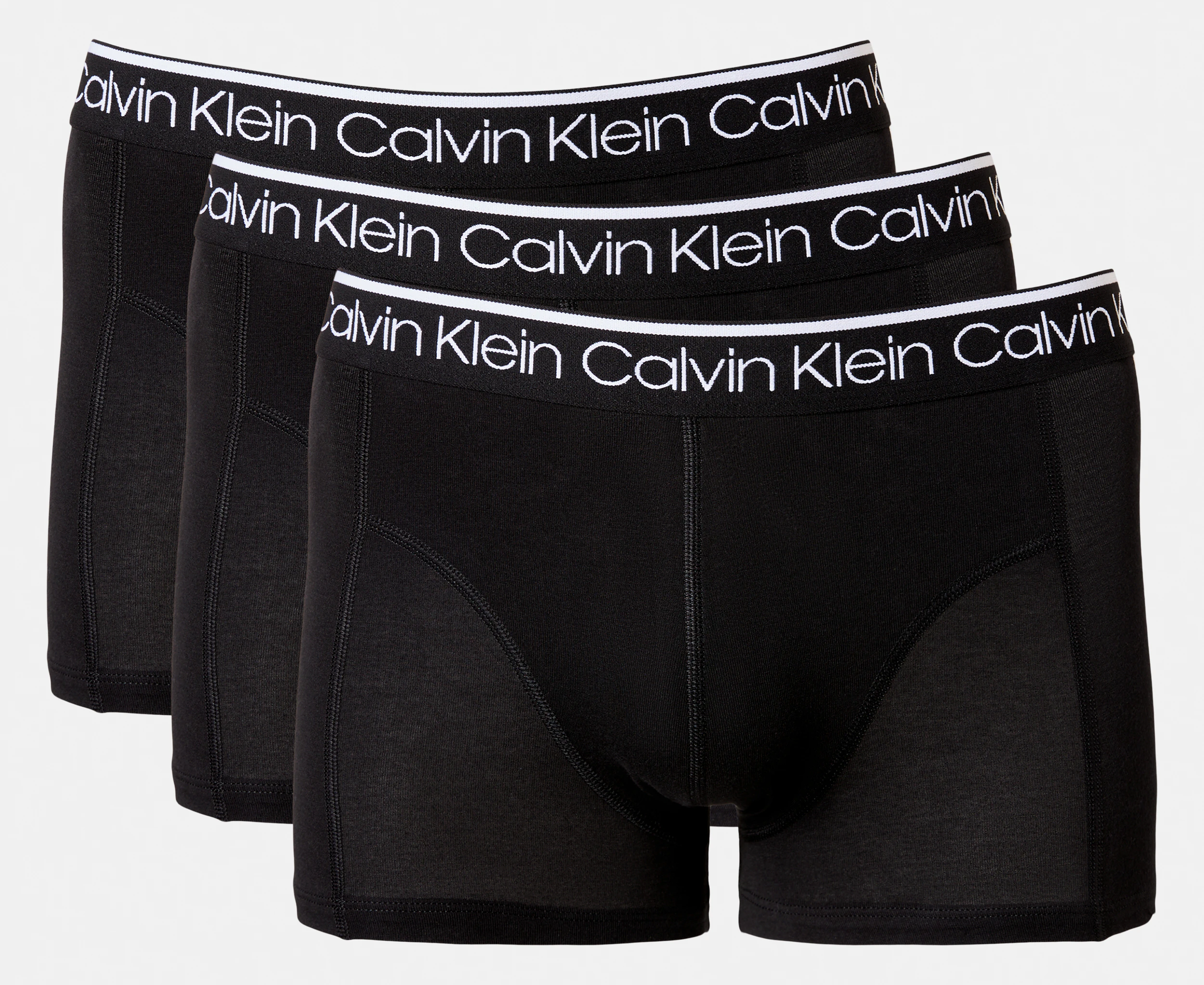 Calvin Klein Men's Cotton Stretch Trunks 3-Pack - Black