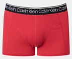 Calvin Klein Men's Cotton Stretch Trunks 3-Pack - Empower Red/Grey Heather/Black