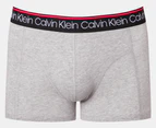 Calvin Klein Men's Cotton Stretch Trunks 3-Pack - Empower Red/Grey Heather/Black