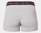 Calvin Klein Men's Cotton Stretch Trunks 3-Pack - Empower Red/Grey Heather/Black