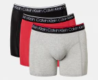 Calvin Klein Men's Cotton Stretch Boxer Briefs 3-Pack - Empower Red/Grey Heather/Black