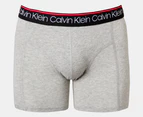 Calvin Klein Men's Cotton Stretch Boxer Briefs 3-Pack - Empower Red/Grey Heather/Black