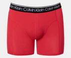 Calvin Klein Men's Cotton Stretch Boxer Briefs 3-Pack - Empower Red/Grey Heather/Black