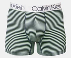 Calvin Klein Men's Chromatic Microfibre Trunks 3-Pack - Green/Navy/Stripe