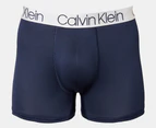 Calvin Klein Men's Chromatic Microfibre Trunks 3-Pack - Green/Navy/Stripe