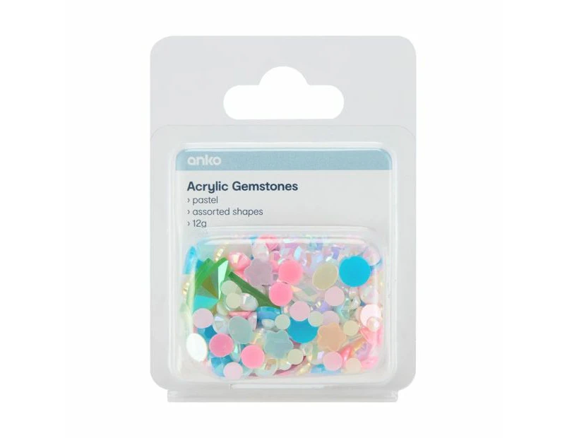 Acrylic Gemstones, Pastel - Anko