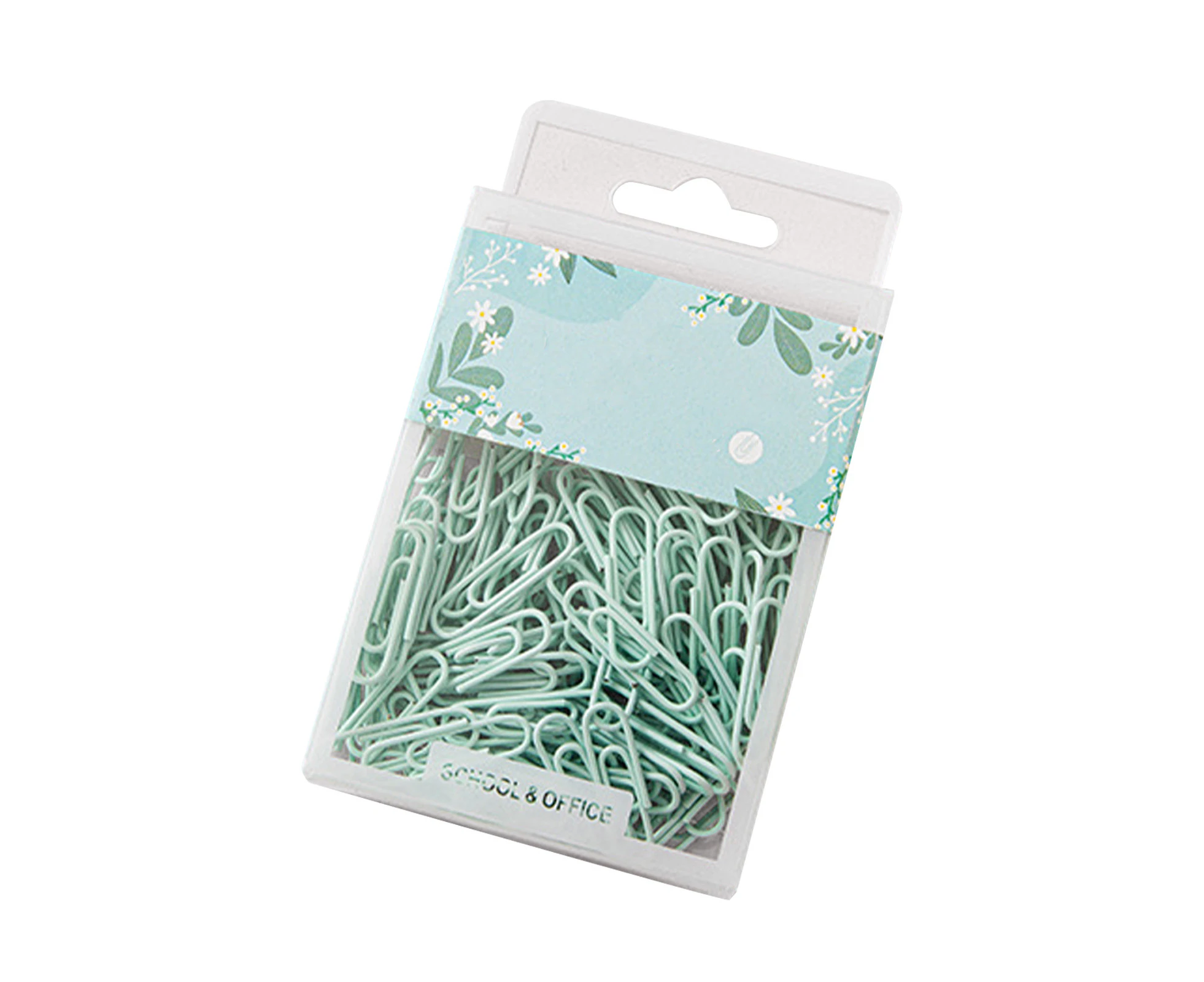 UFPFA 70pcs Paper Clips Vibrant Color Cute Small Paper Clips Durable Rustproof Iron Paper Clips for School Office Green