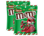 2 x M&M’s Milk Chocolate Red & Green Christmas Bag 165g