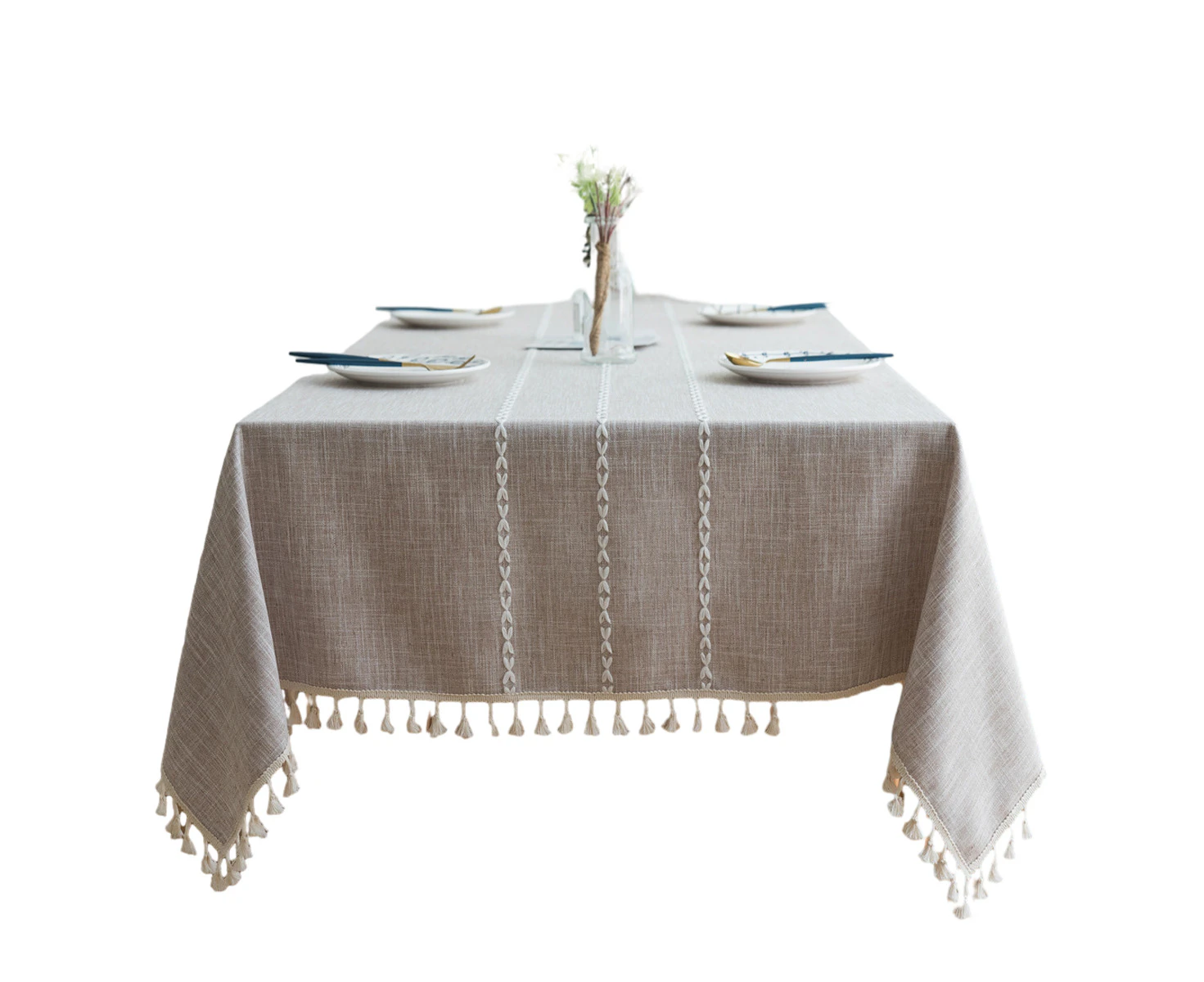 Rustic Tablecloth  Splashproof Tablecloths Burlap Table Cloths for Kitchen  Table Cloth for Rectangle Tables Grey Rectangle Table