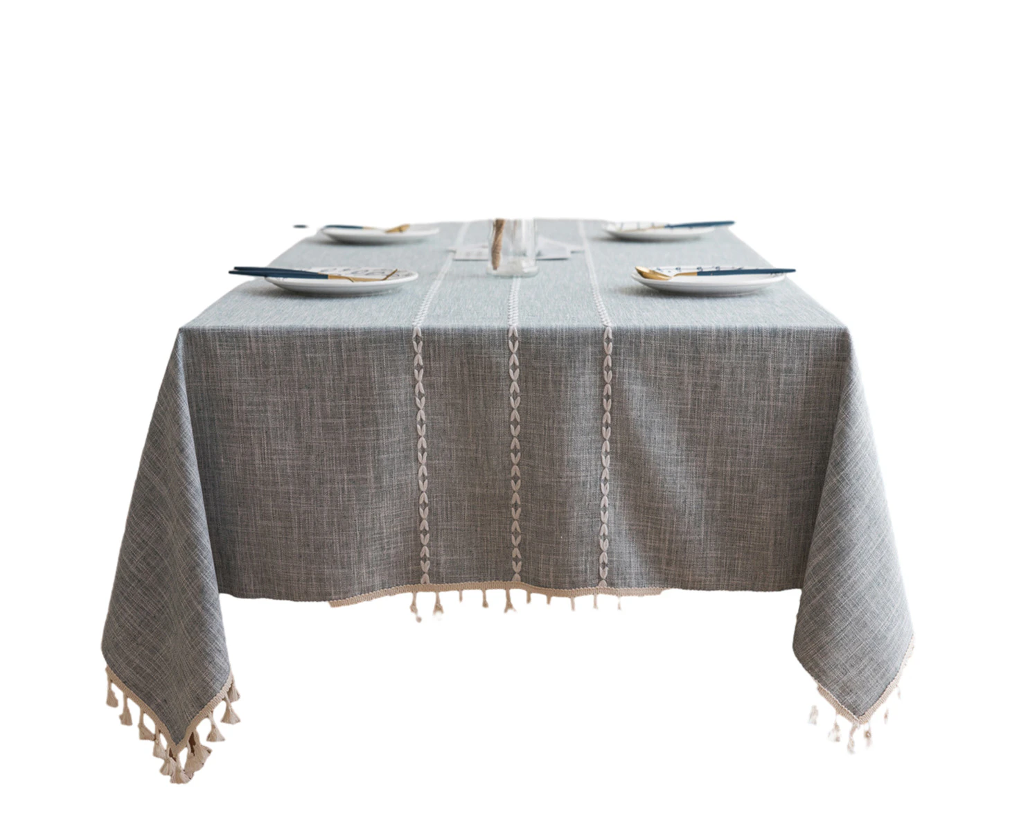 Rustic Tablecloth  Splashproof Tablecloths Burlap Table Cloths for Kitchen  Table Cloth for Rectangle Tables Grey Rectangle Table