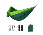 Camping Hammock Single & Double Portable Hammock Ultralight Nylon Parachute Hammocks for Backpacking Travel Beach Camping Hiking Backyard,Green