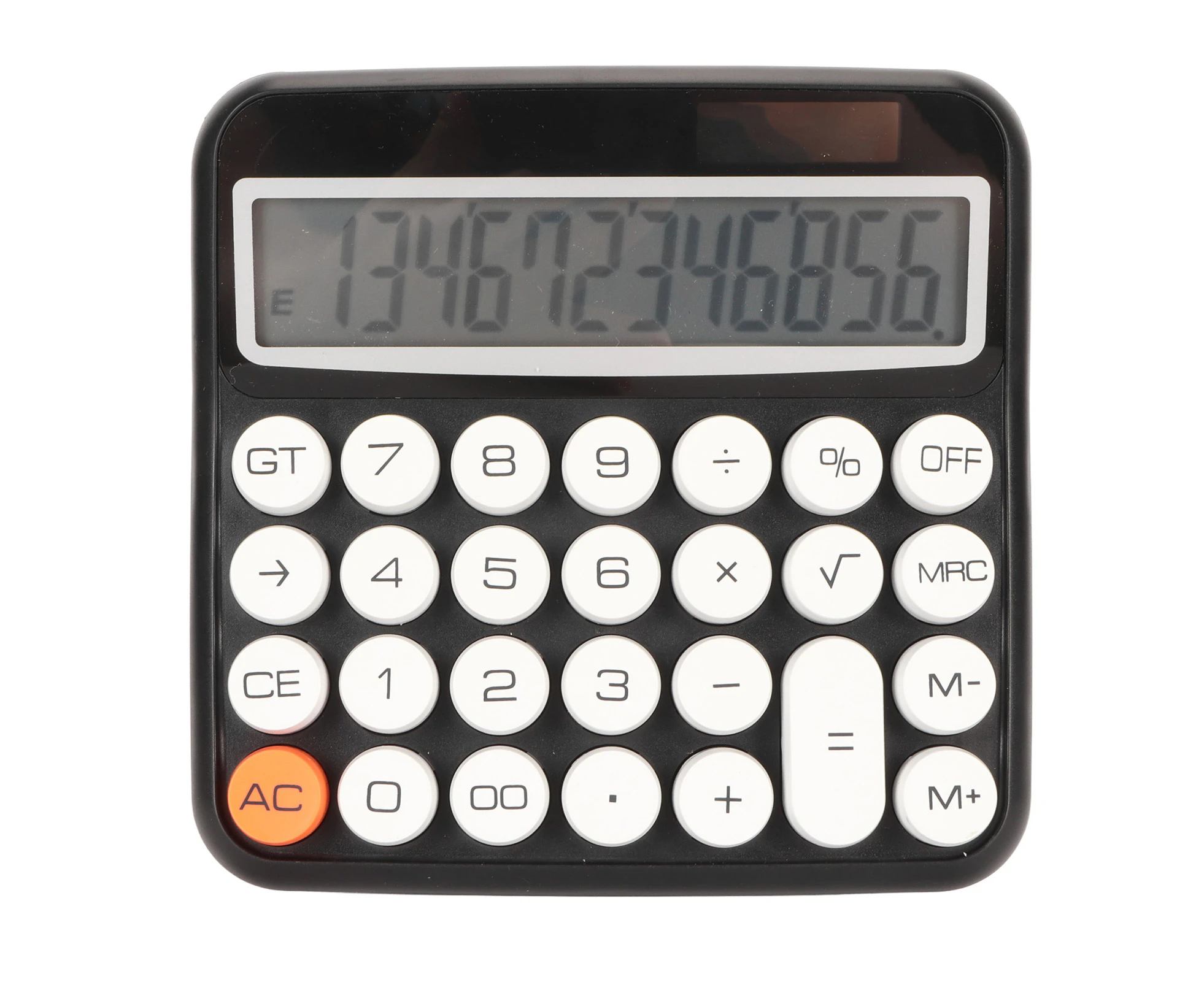 UFPFA 12 Digit Calculator Round Button LCD Display Calculator Detachable Auto Power Off Calculator for Office School