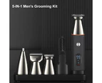 5 In 1 Men's Hair Clipper Set Electric Body Hair Trimmer Beard Shaver Nose Trimmer Haircut Kit Fully Washable USB Rechargeable