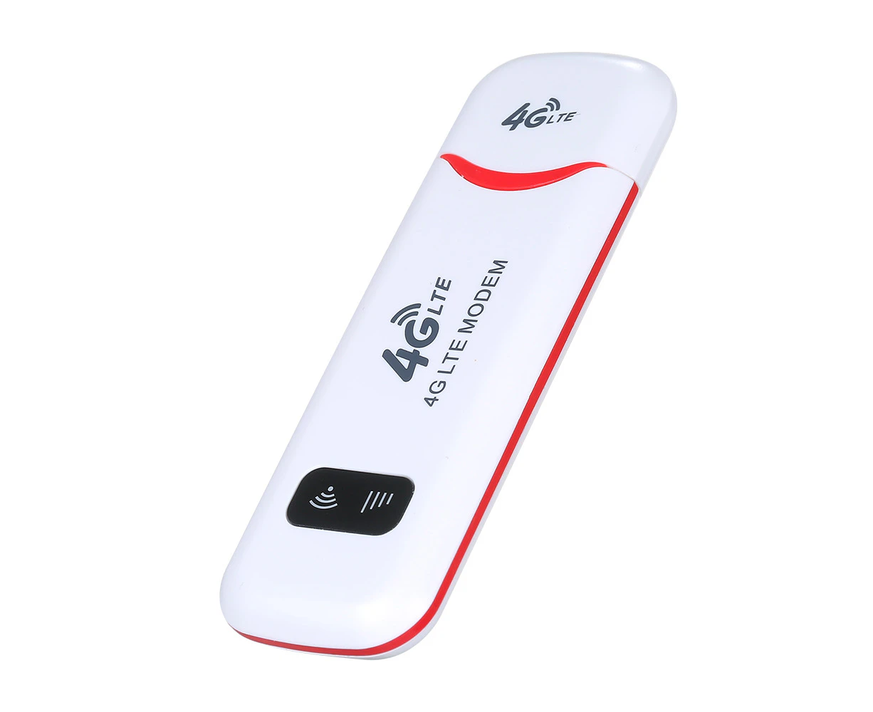 4G LTE USB Modem 4G Router Mobile WiFi Hotspot with SIM Card Slot 150Mbps DL 50Mbps UL Max 10 Devices Red, EU Version