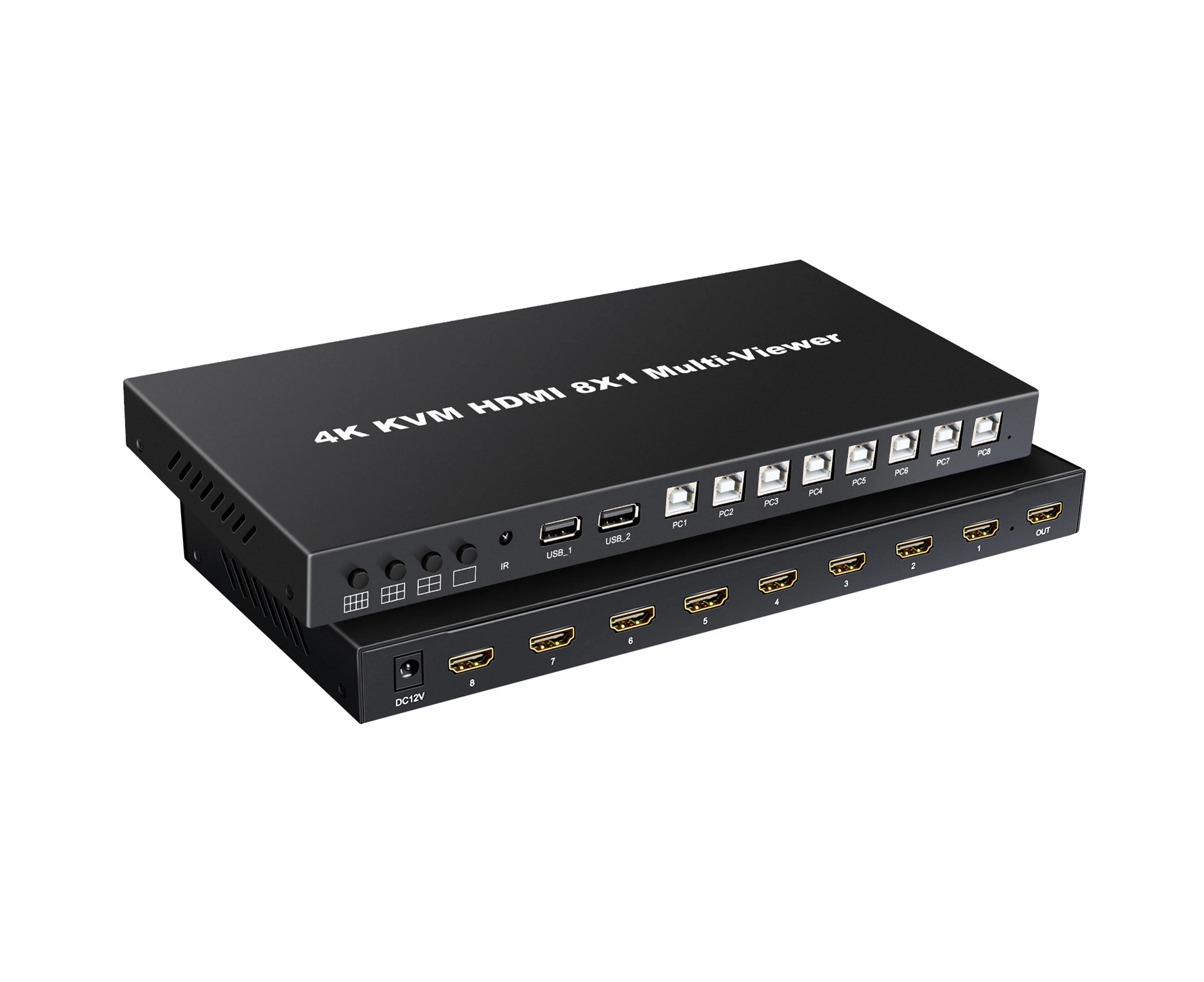 4K HDMI-Compatible Splitter 8 In 1 Out Computer Synchronizer with Remote 4K 30Hz Switch Box Port Expander Support 4K/1080P DVD Player TV PC