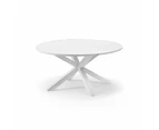 Houston Outdoor 1.5m Round Aluminium Dining Setting with 6 Santorini Chairs - Outdoor Aluminium Dining Settings - Charcoal