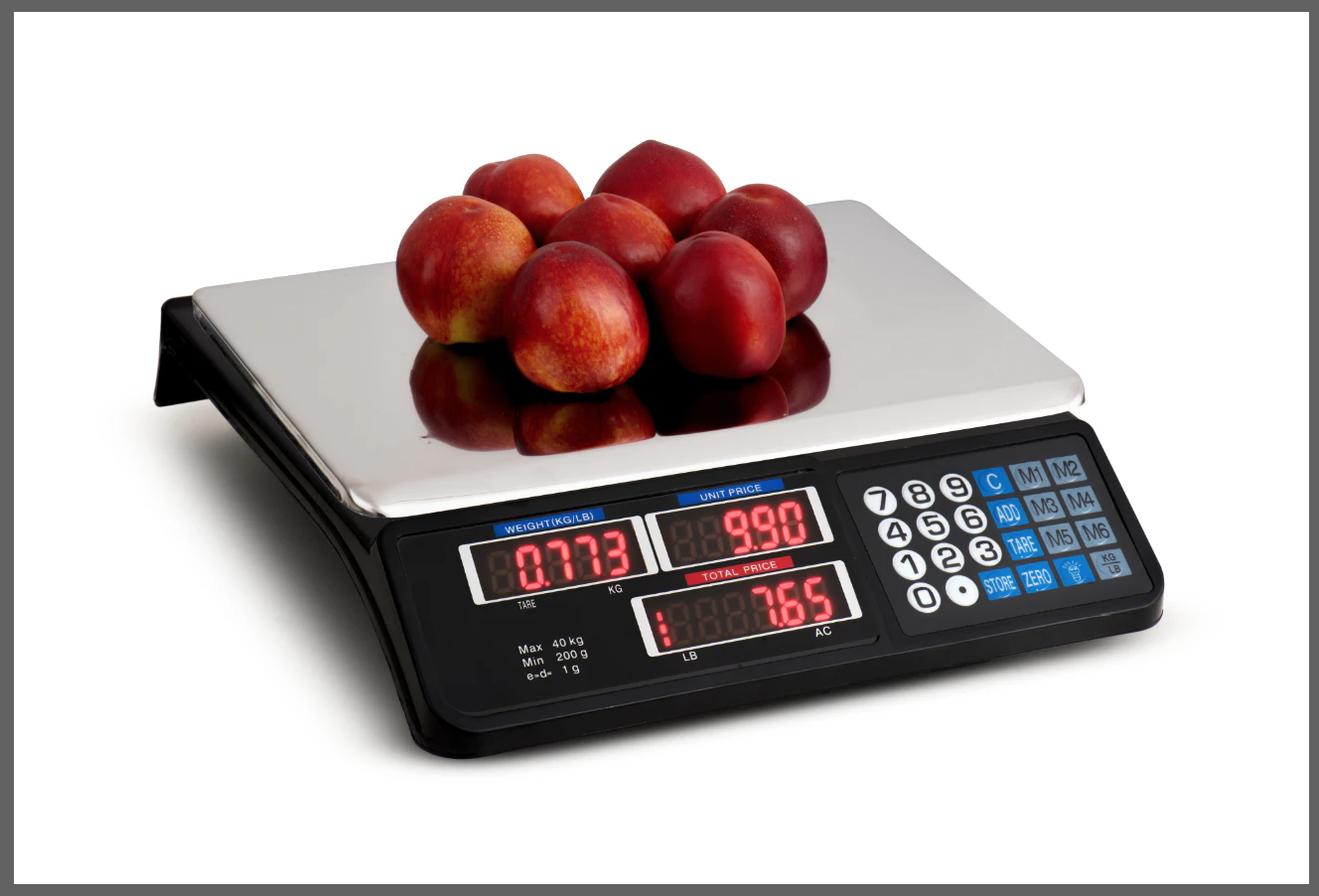 Electronic Digital Kitchen Scale Commercial Shop computing scales 40KG 1g Food Weight