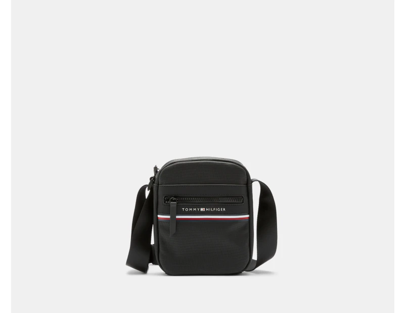 Tommy Hilfiger Stripe Reporter Bag - Black