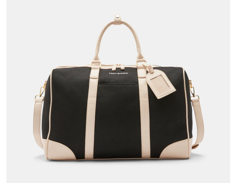 Tony Bianco Theodore Duffle Bag - Black/Beige