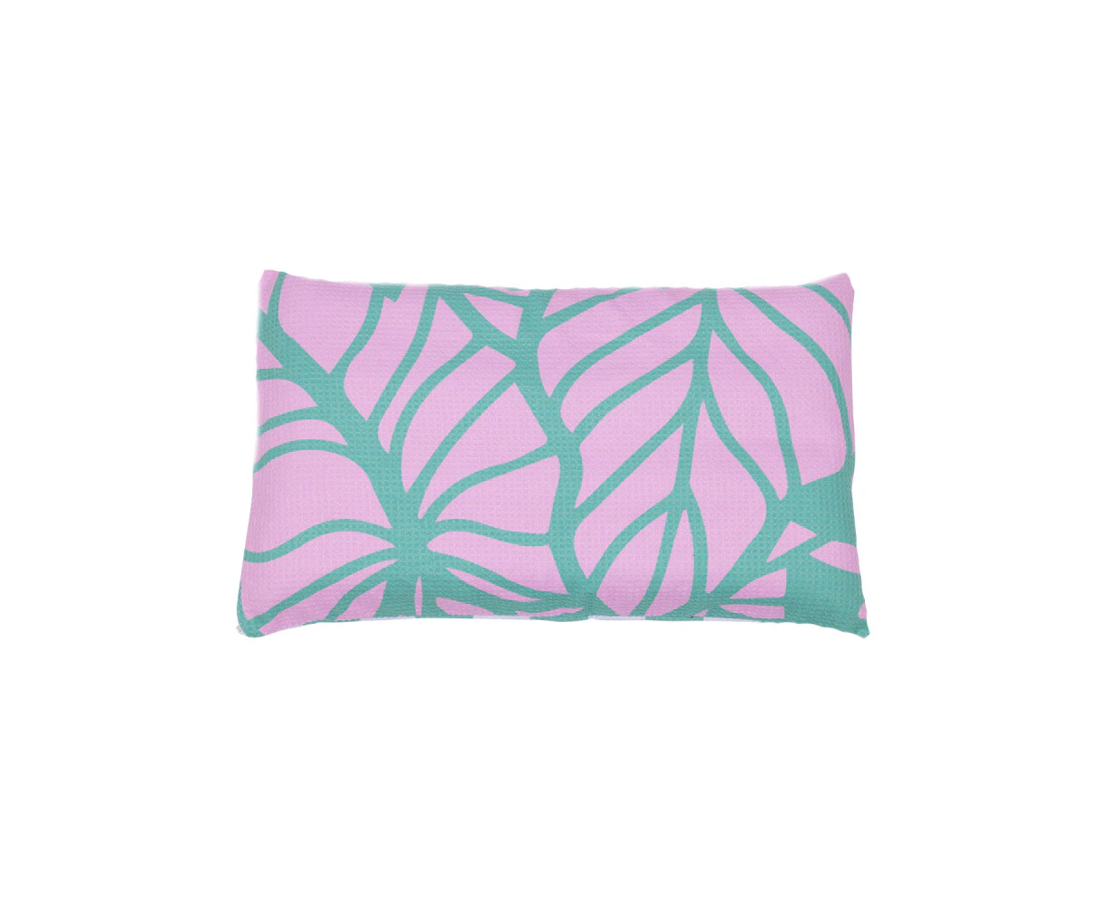 Splosh Bliss Palms Inflatable Outdoor Beach Pillow 51x31cm Rect w/ Pillowcase