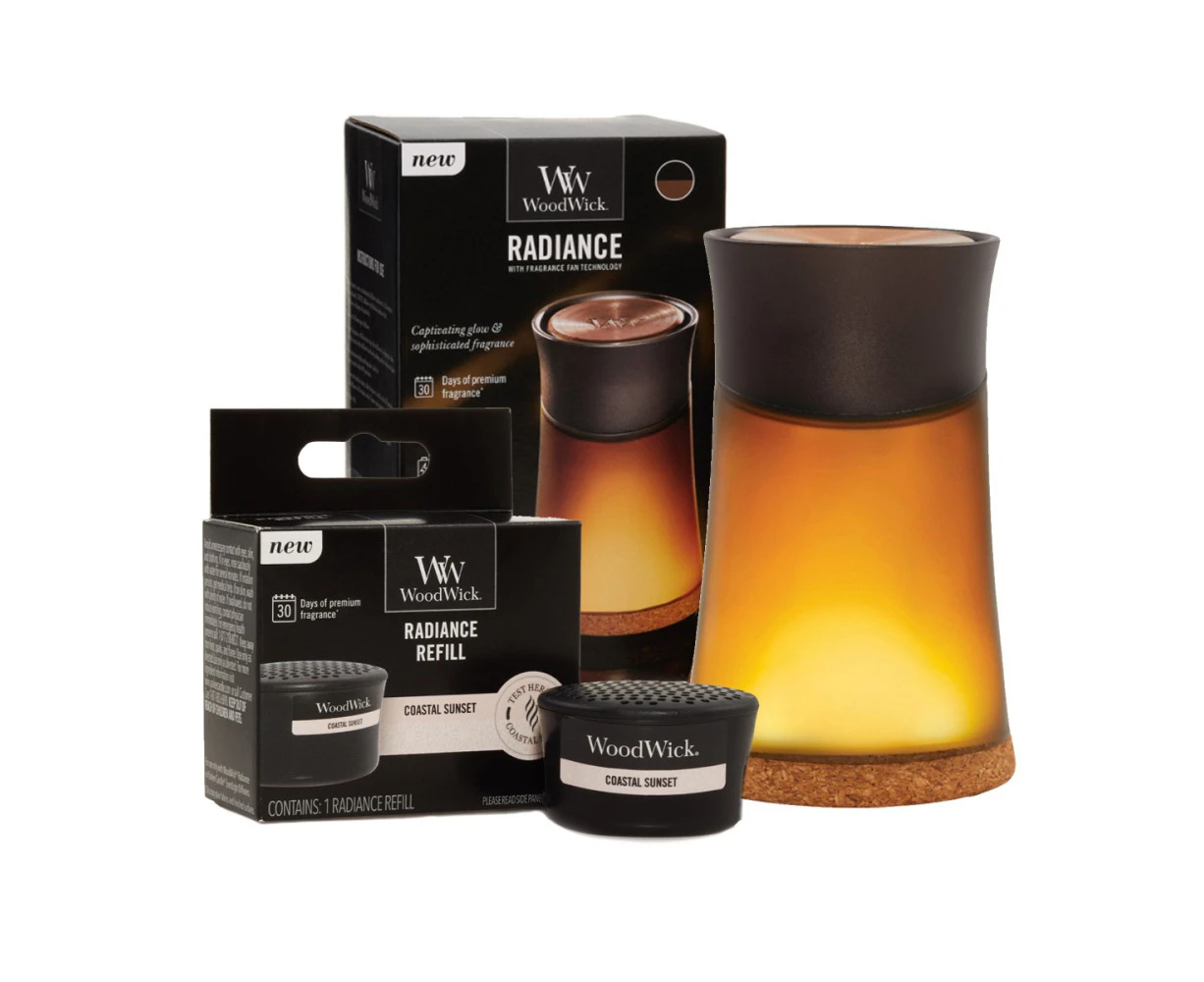 WoodWick Brown Radiance Diffuser Kit Battery-Operated Aromatherapy 11.7x21cm