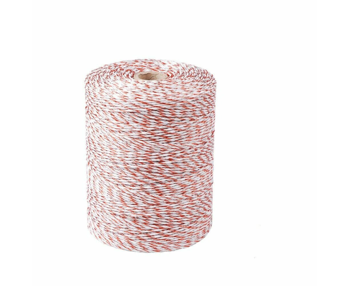 500m Roll Polywire Electric Fence Stainless Steel Poly Wire Energiser Insulator