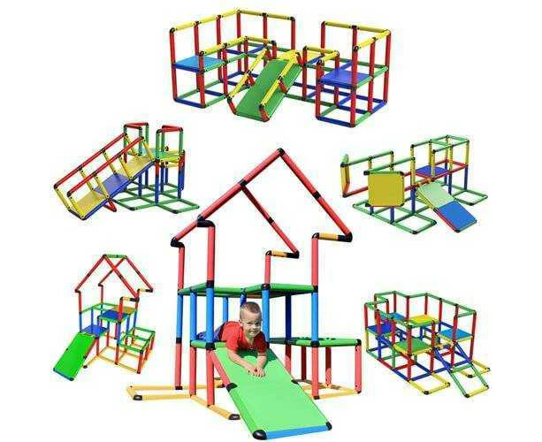 Funphix Jumbo Construction Toy Set (467 pcs) - Create Play Equipment Structures for Indoors & Outdoors - Fun & Educational Learning Toys