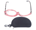 Magnifying Makeup Glasses Flip Down Scratch Resistant Lens Folding Cosmetic Reading Glasses for Women +3.50