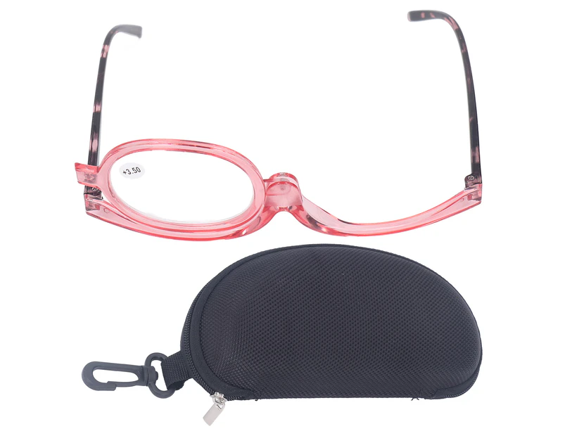 Magnifying Makeup Glasses Flip Down Scratch Resistant Lens Folding Cosmetic Reading Glasses for Women +3.50