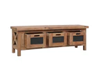 vidaXL TV Cabinet with 3 Drawers 120x30x40 cm Solid Mahogany Wood