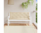 vidaXL Garden Bench Cushions 2 pcs Beige 150x50x7 cm Oxford Fabric