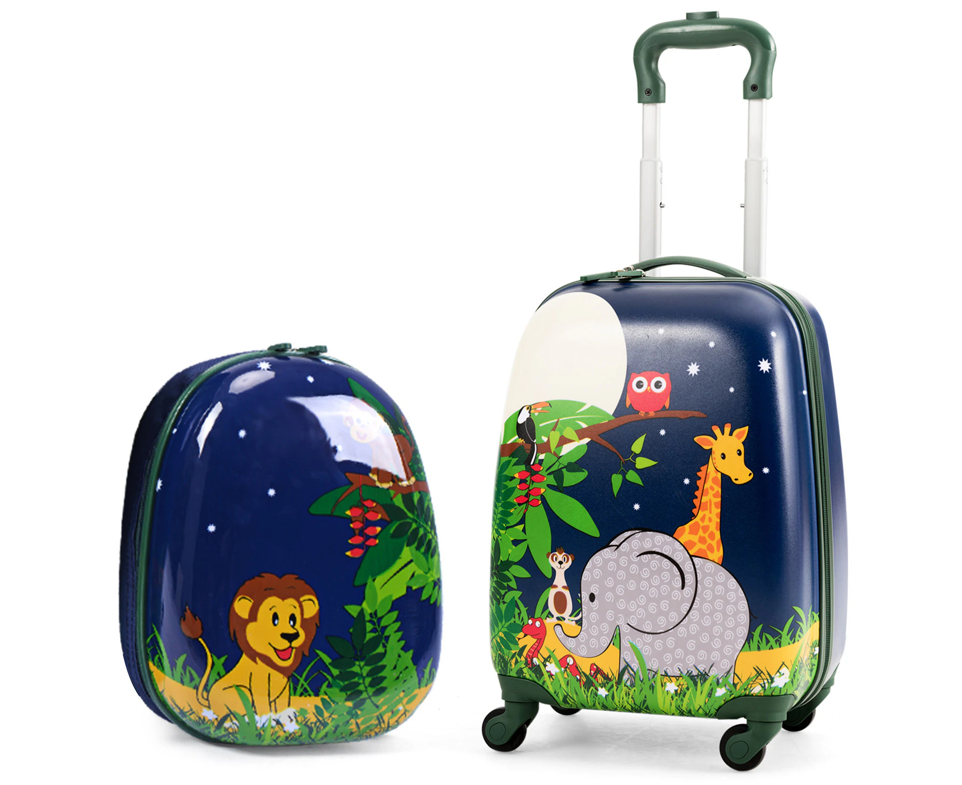 16''+13'' Kids Travel Trolley & Backpack Set Children Portable Luggage Set Ideal Gift