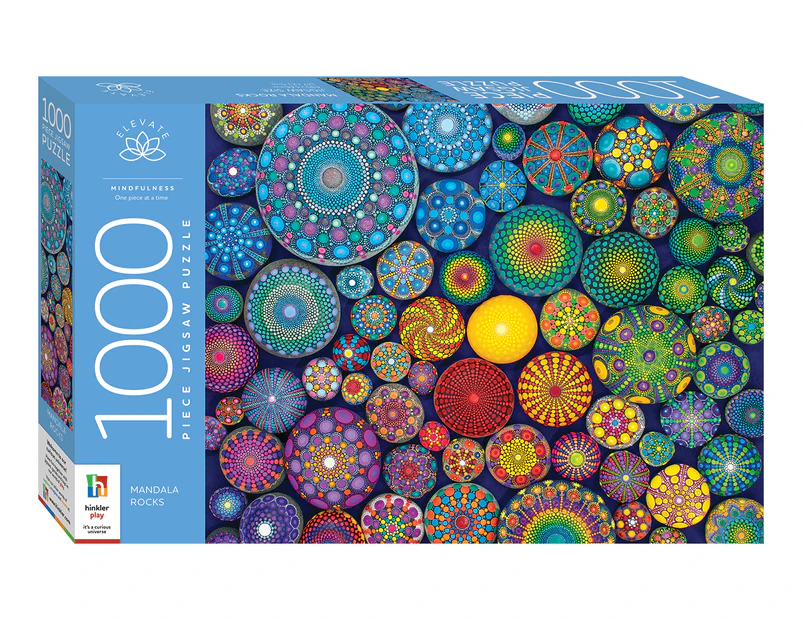 Hinkler Elevate Mindfulness: Mandala Rocks 1000-Piece Jigsaw Puzzle