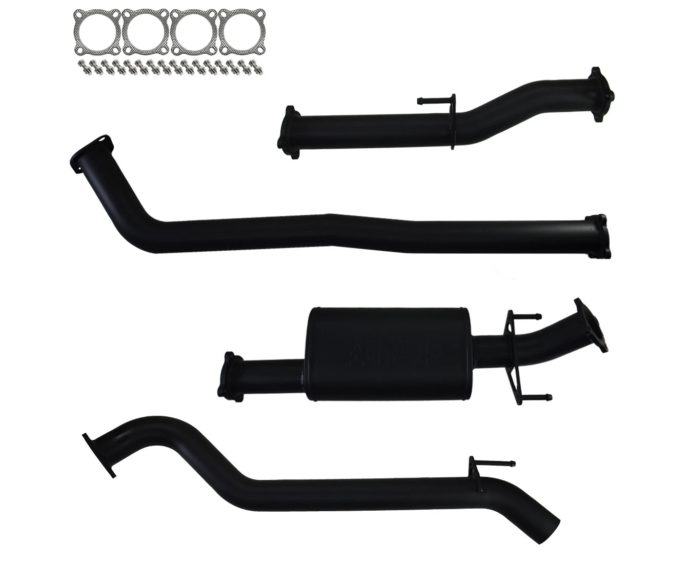 3 Inch DPF Back Exhaust For Toyota 2.8L Hilux Exhaust GUNs 2015> Muffler 409 Stainless Steel