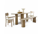 Nambucca Indoor 2m Table with Kirribilli benches and Ettalong Chairs - Dining Settings -