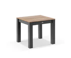 Balmoral 4 Seater Square Teak Top Aluminium Dining Table with Capri Chair - Outdoor Dining Settings - Charcoal