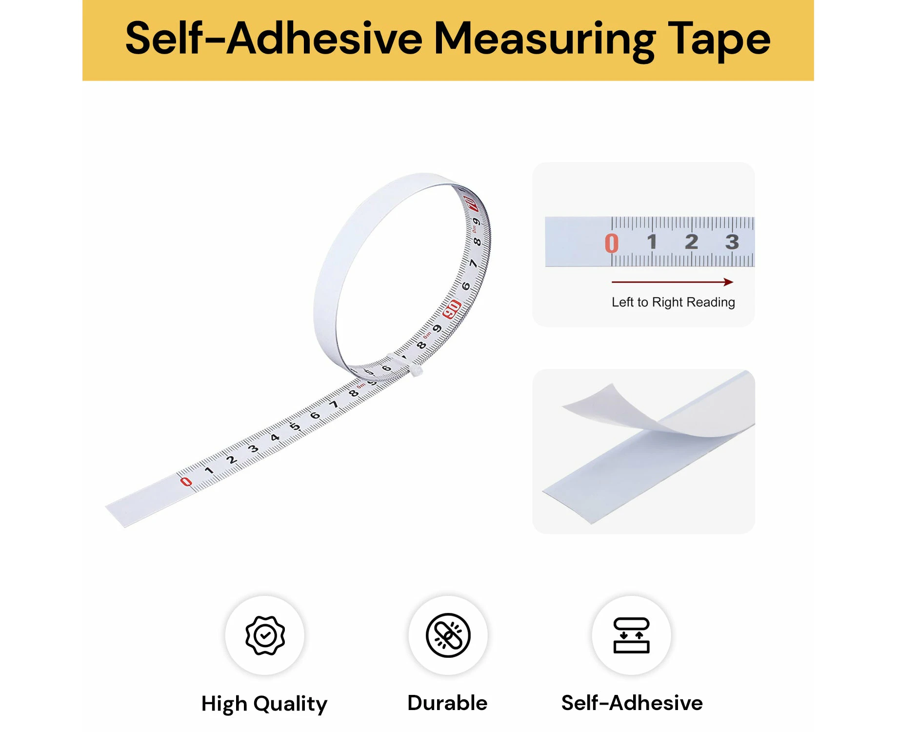 1M Self-Adhesive Measuring Tape