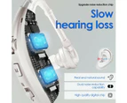 Hearing Aids for Seniors Rechargeable Invisible Hearing Aid with Charging Bag Ear Sound Amplifier(Silver)