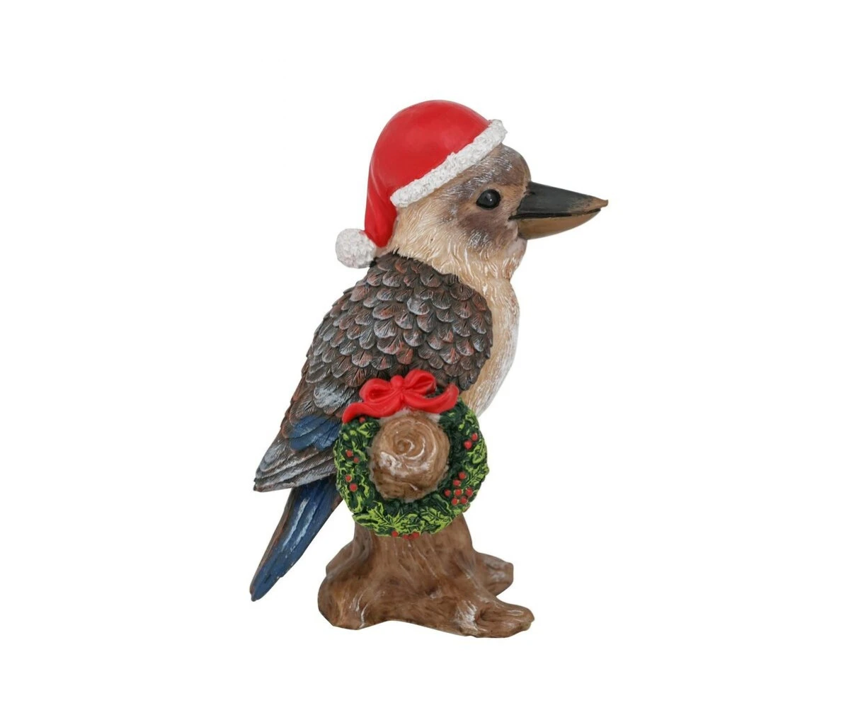 Australiana Kookaburra with Wreath Christmas Figure 13cm