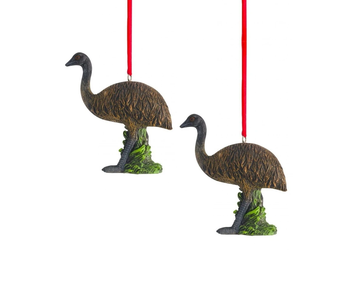 Australiana Christmas Emu Hanging Figure 8cm (Set of 2)