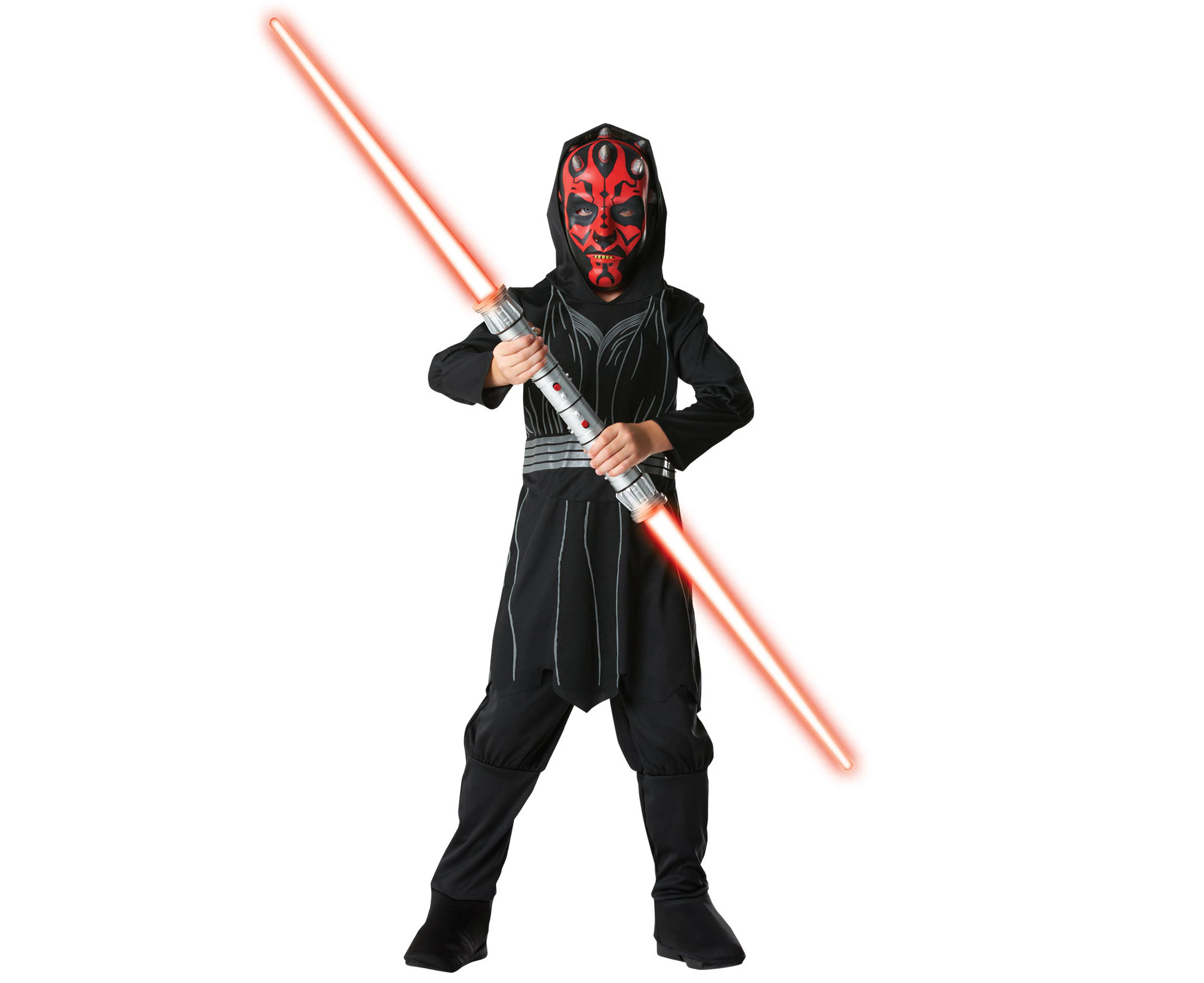 Marvel Darth Maul Deluxe Kids Hooded Dress Up Halloween Party Costume Size 6-8