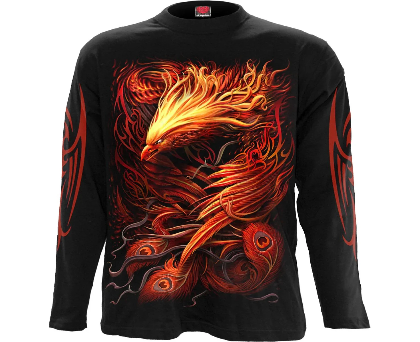 Spiral Direct Unisex Adult Phoenix Arisen Long-Sleeved T-Shirt (Black) - HE2641